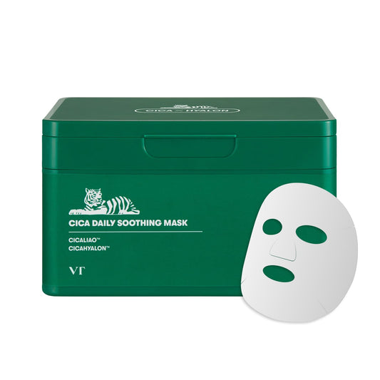 Daily Soothing Mask 30Ea, Facial Sheet Mask for Moist & Hydrating, 30 Day Supply, Centella Asiatica Face Mask