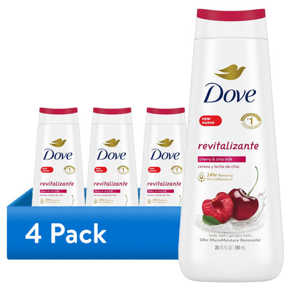 Body Wash for Women Moisturizing Revitalize Cherry & Chia Milk Cleanser, 20 Oz