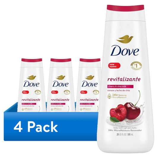 Body Wash for Women Moisturizing Revitalize Cherry & Chia Milk Cleanser, 20 Oz