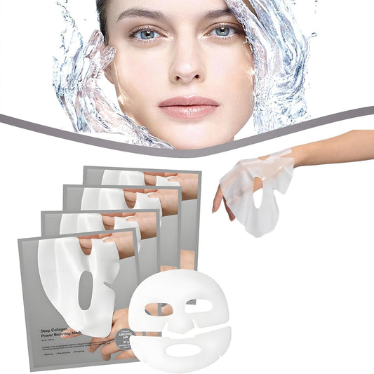 Glow Lily Collagen Mask - 2024 Glow Lily Bio-Collagen Real Deep Mask, Deep Collagen Anti-Wrinkle Lifting Face Mask, Bio-Collagen Mask Real Collagen for Elasticity,Firming,And Moisturizing (8Pcs)