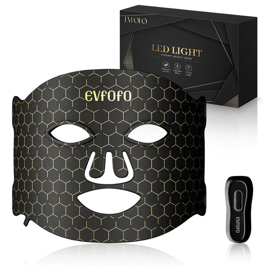 Blue Red Light Therapy Mask for Face, 7 Colors LED Face Mask Light Therapy, Led Face Mask Light Therapy at Home